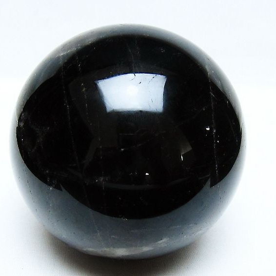 1.3Kgモリオン 純天然 黒水晶 丸玉 100mm [t572-11604]