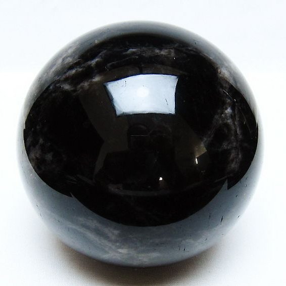 1.3Kgモリオン 純天然 黒水晶 丸玉 97mm [t572-11618]