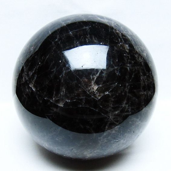 6.2Kgモリオン 純天然 黒水晶 丸玉 167mm [t572-11714]