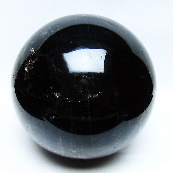 5Kgモリオン 純天然 黒水晶 丸玉 155mm [t572-11716]