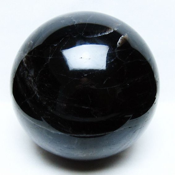 8.9Kgモリオン 純天然 黒水晶 丸玉 190mm [t572-11726]