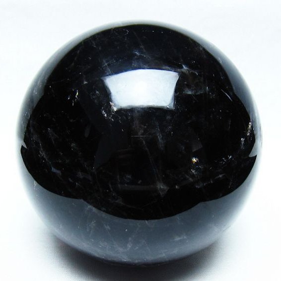 2.7Kgモリオン 純天然 黒水晶 丸玉 130mm [t572-11961]