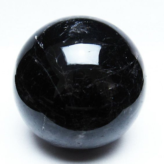 1.6Kgモリオン 純天然 黒水晶 丸玉 107mm [T572-9422]