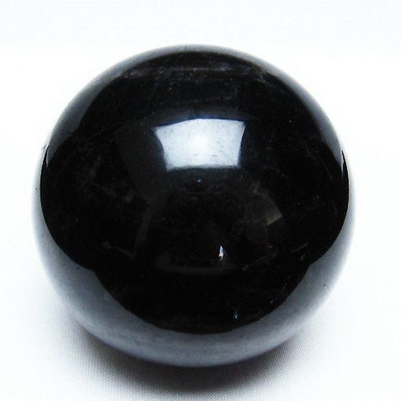 モリオン 純天然 黒水晶 丸玉 76mm [T572-9574]