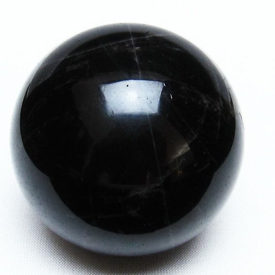 モリオン 純天然 黒水晶 丸玉 56mm [T572-9635]