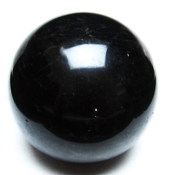 1.2Kgモリオン 純天然 黒水晶 丸玉 94mm [T572-9911]