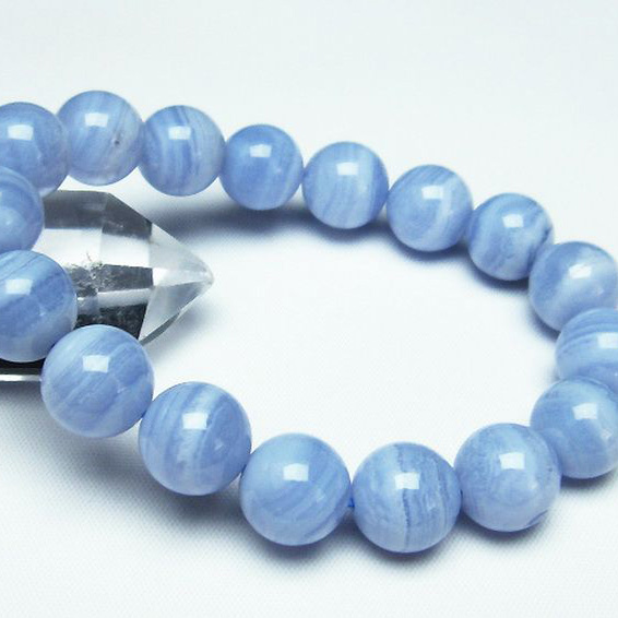 ブルーレースアゲートブレスレット12mm[T58-7074]