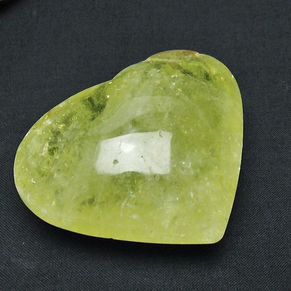 シトリンハート置物[T593-1236]