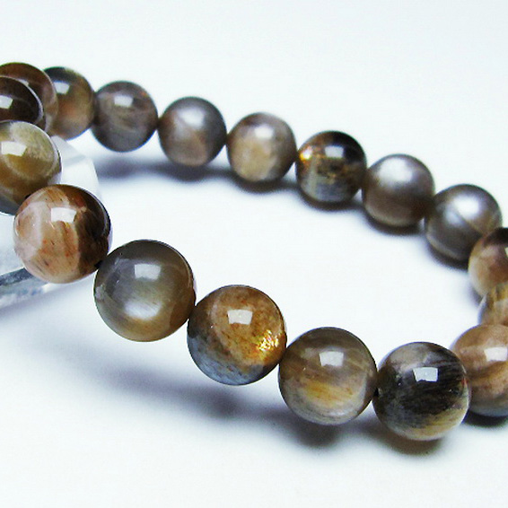 オレンジムーンストーン ブレスレット11mm[T597-3744]