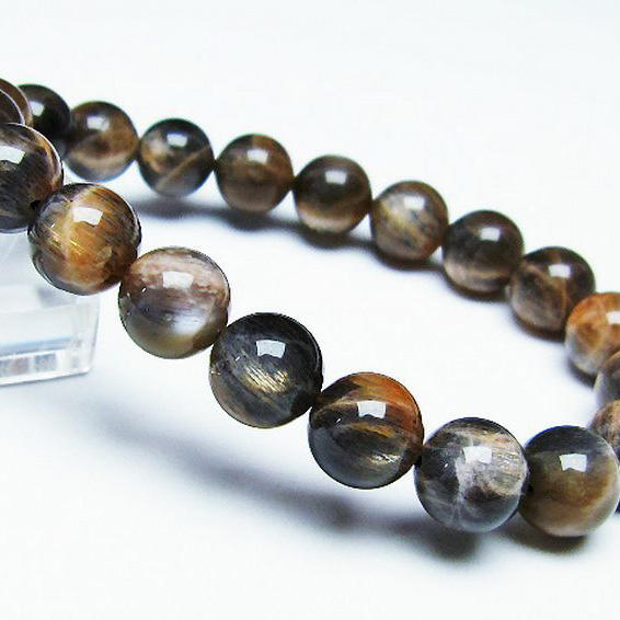 オレンジムーンストーン ブレスレット10mm[T597-3795]