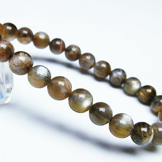 オレンジムーンストーン ブレスレット7mm[T597-3819]