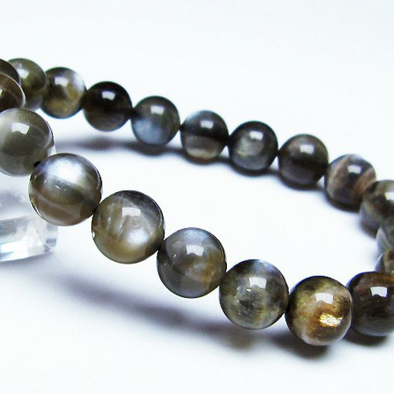 オレンジムーンストーン ブレスレット10mm[T597-3834]