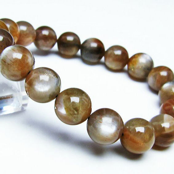 オレンジムーンストーン ブレスレット11mm[T597-3840]