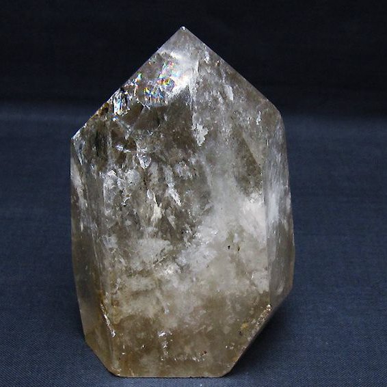 虹入りライトニング水晶ガーデン水晶六角柱[T60-27512]