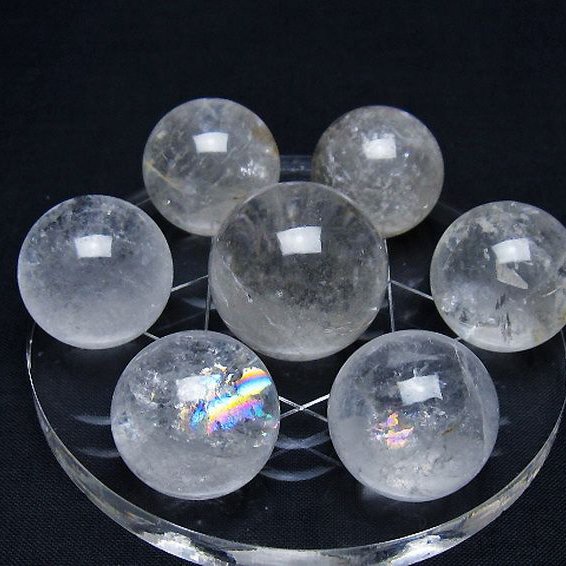 ヒマラヤ水晶丸玉七星陣 25mm [T602-2525]