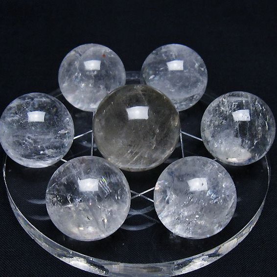 ヒマラヤ水晶丸玉七星陣 26mm [T602-2531]