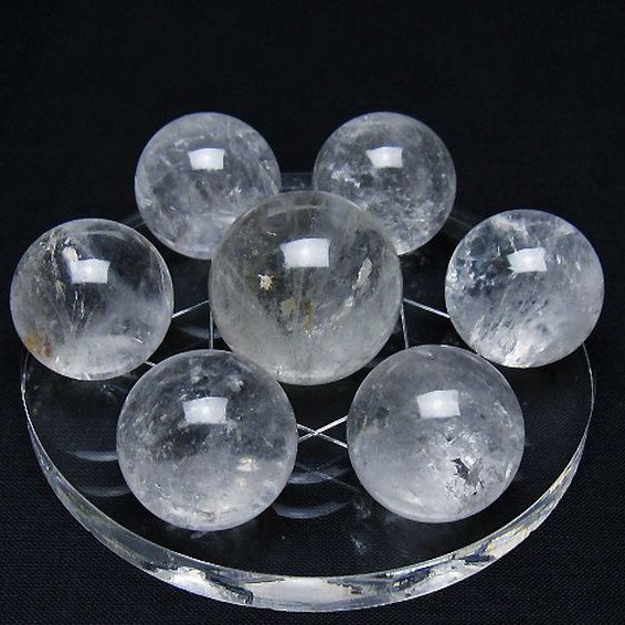 ヒマラヤ水晶丸玉七星陣 25mm [T602-2547]