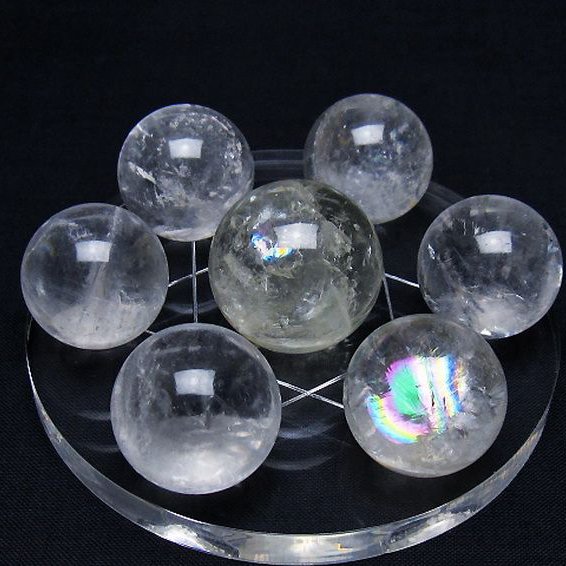 ヒマラヤ水晶丸玉七星陣 25mm [T602-2616]