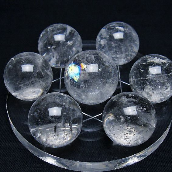 ヒマラヤ水晶丸玉七星陣 26mm [T602-2625]