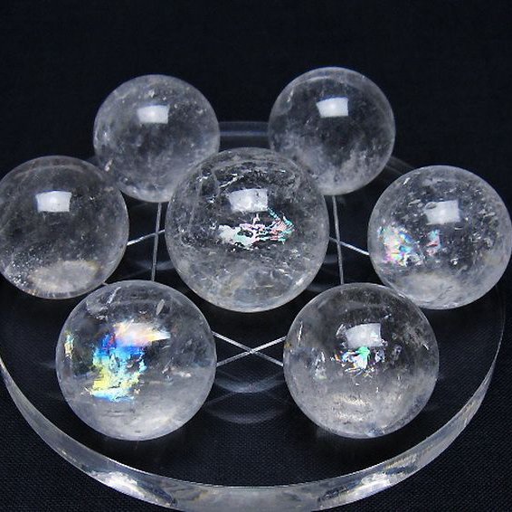 ヒマラヤ水晶丸玉七星陣 25mm [T602-2667]