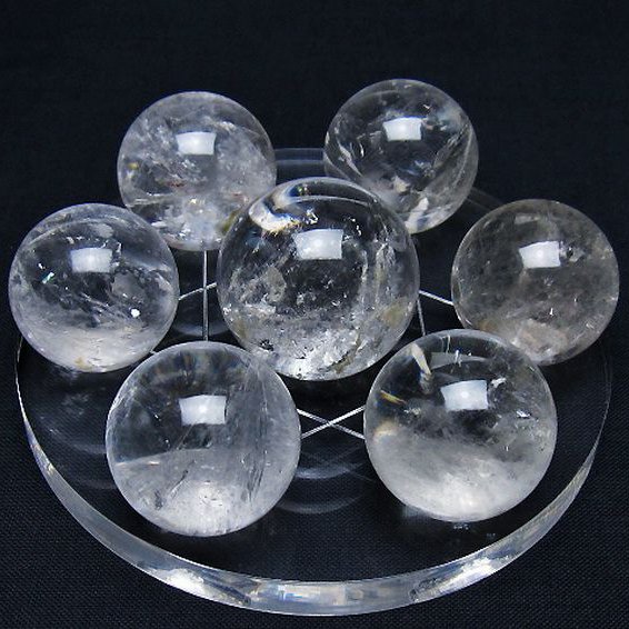 ヒマラヤ水晶丸玉七星陣 26mm [T602-2673]