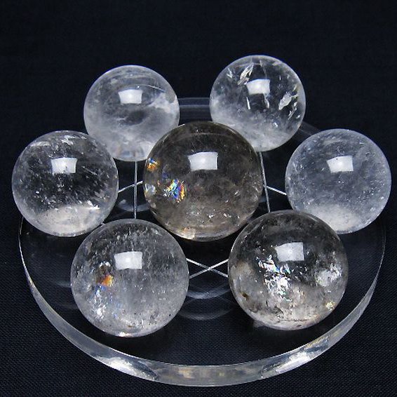 ヒマラヤ水晶丸玉七星陣 26mm [T602-2676]