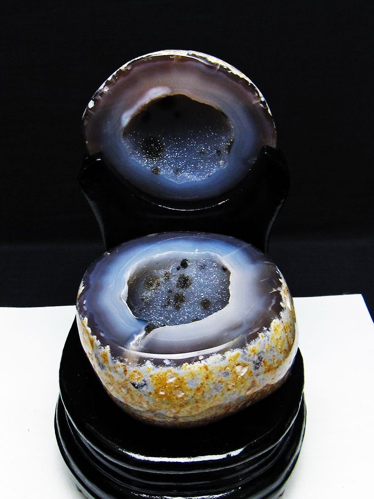 ペア水晶トレジャーメノウ[T604-7703]