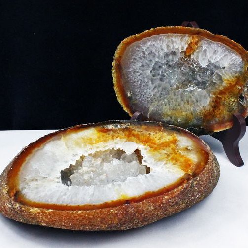 3.9Kgペア水晶トレジャーメノウ[T605-3540]