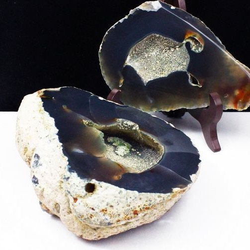 2.9Kgペア水晶トレジャーメノウ[T605-3544]