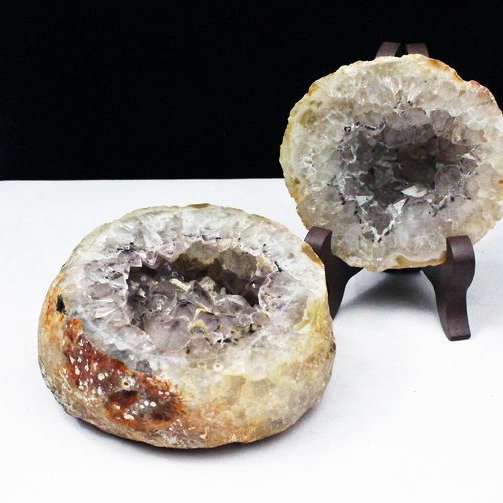 ペア水晶トレジャーメノウ[T605-3554]