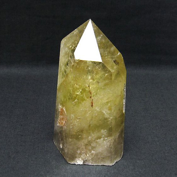 虹入りシトリン水晶六角柱[T61-12484]