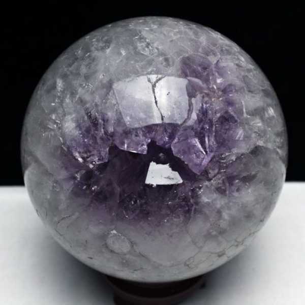 3.8Kg アメジスト笑口丸玉143mm[T610-11786]