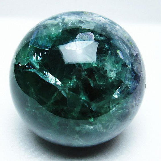 1.8Kgパワーストーン 天然石 フローライト丸玉 107mm [T616-3869]