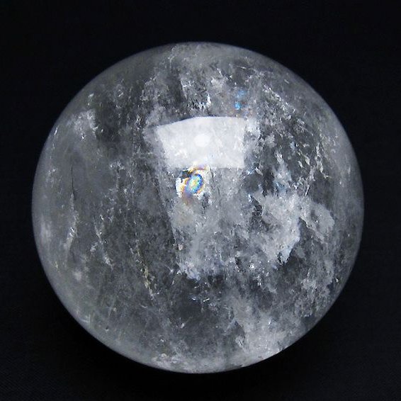 虹入りヒマラヤ水晶丸玉 67mm [T62-15926]