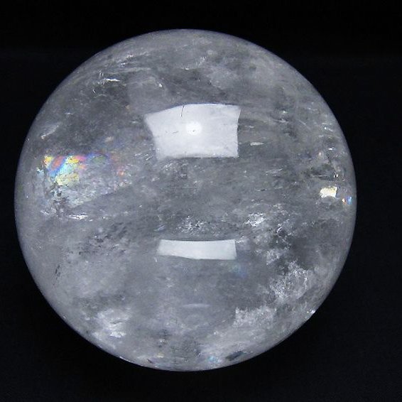 虹入りヒマラヤ水晶丸玉 88mm [T62-16118]