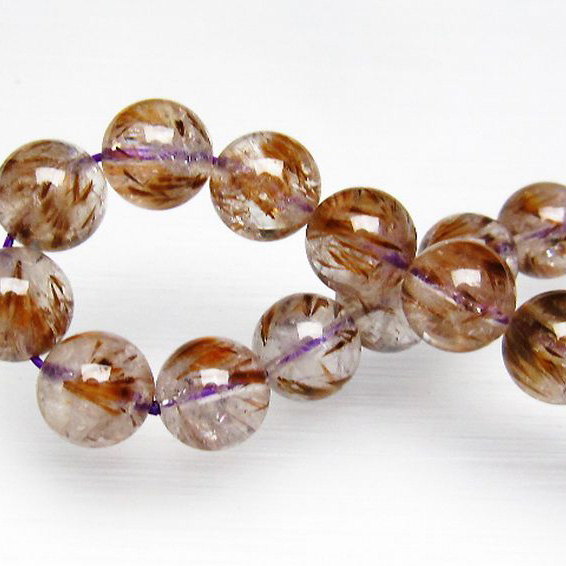 カコクセナイト インクォーツ ブレスレット11mm[T628-2669]