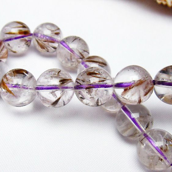 カコクセナイト インクォーツ ブレスレット11mm[T628-3709]