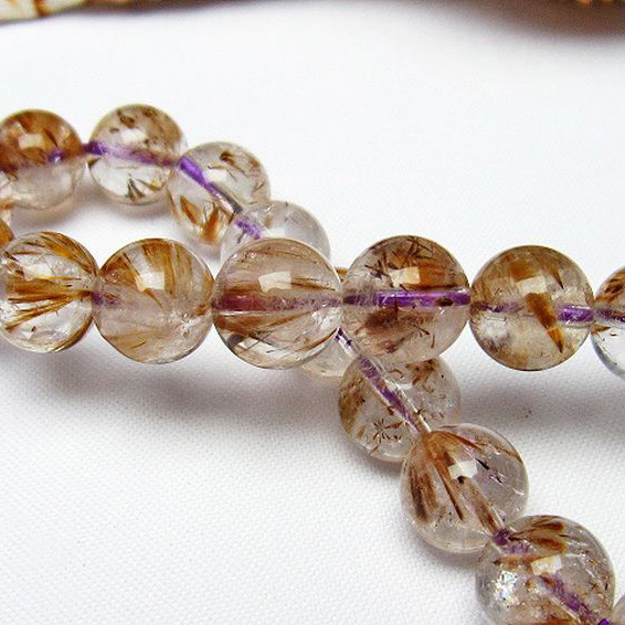 カコクセナイト インクォーツ ブレスレット9mm[T628-3812]