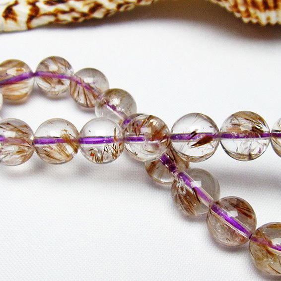 カコクセナイト インクォーツ ブレスレット9mm[T628-3877]