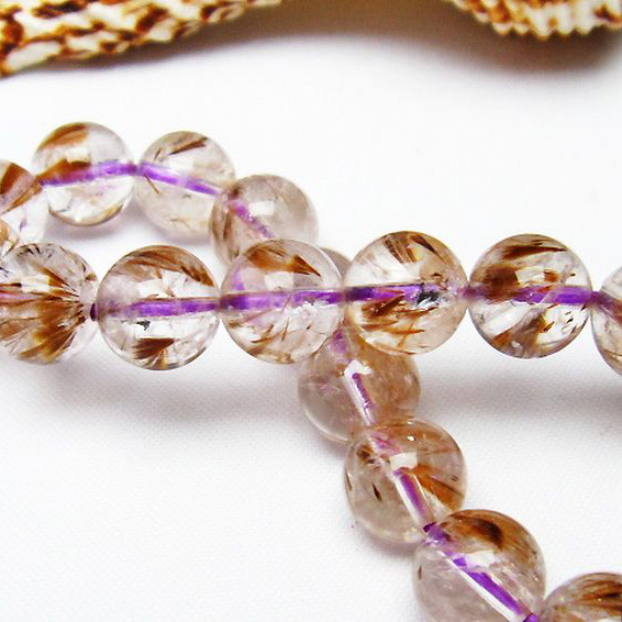 カコクセナイト インクォーツ ブレスレット10mm[T628-3925]