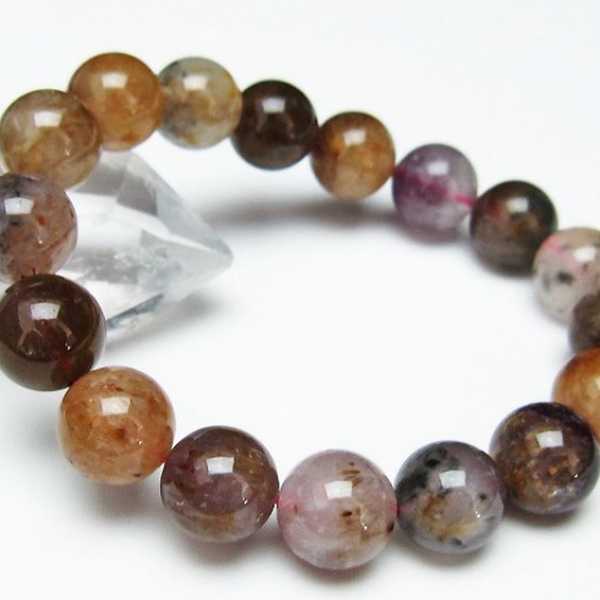 カコクセナイト インクォーツ ブレスレット13mm[T628-4391]