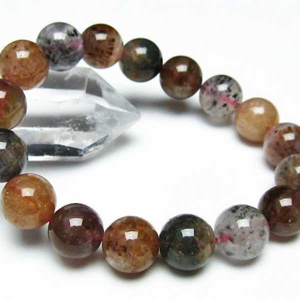 カコクセナイト インクォーツ ブレスレット13mm[T628-4497]