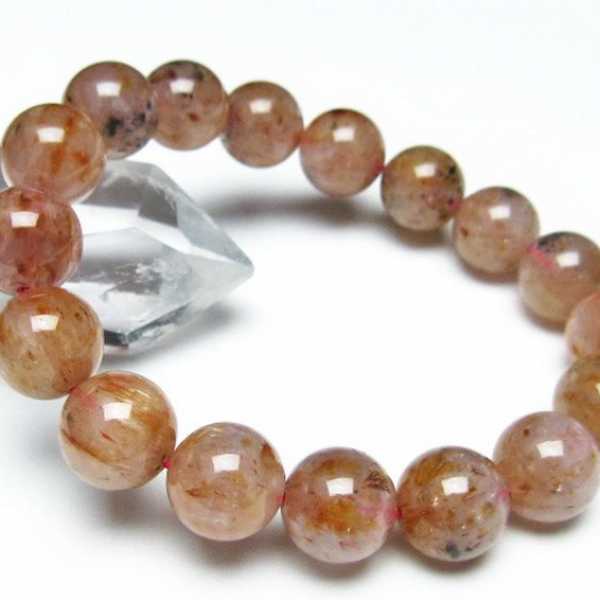 カコクセナイト インクォーツ ブレスレット13mm[T628-4544]