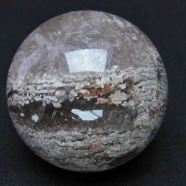 ガーデン水晶ファントム丸玉48mm[T637-3775]