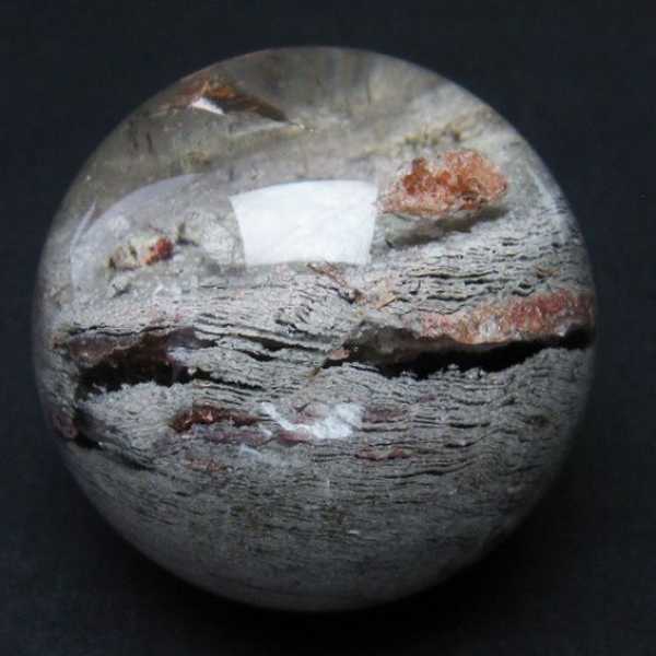 ガーデン水晶ファントム丸玉54mm[T637-3843]