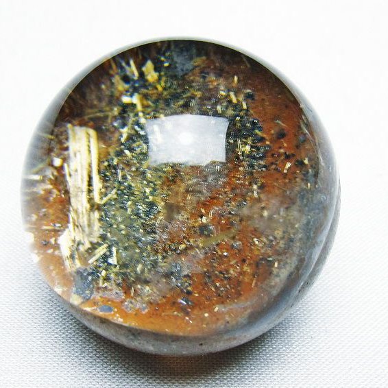 ゴールドタイチンルチル入り水晶丸玉 37mm [T637-4638]