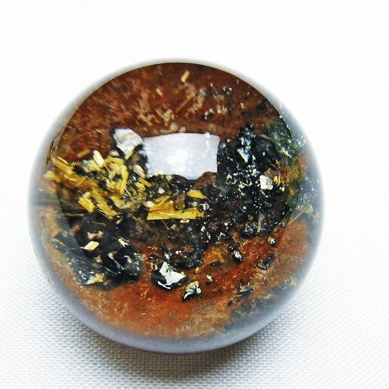 ゴールドタイチンルチル入り水晶丸玉 32mm [T637-4650]