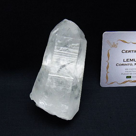 レムリアンシード水晶原石 ミナスジェライス州コリント産 ※証明書付き[T641-1555]