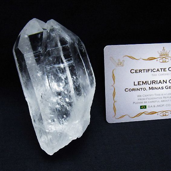 レムリアンシード水晶原石 ミナスジェライス州コリント産 ※証明書付き[T641-1767]