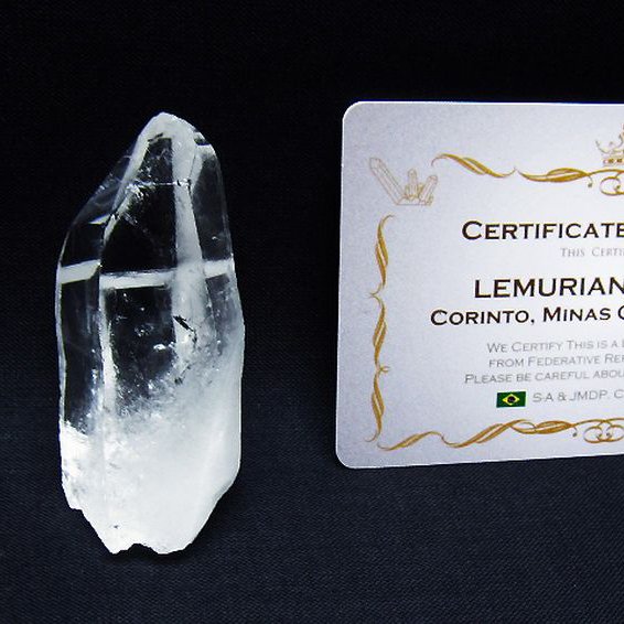 レムリアンシード水晶原石 ミナスジェライス州コリント産 ※証明書付き[T641-1793]